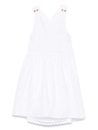 Abito per bambina Versace Kids bianco ricamato con Medusa - Rubino Kids