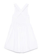 Abito per bambina Versace Kids bianco ricamato con Medusa - Rubino Kids