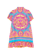 Abito per bambina Versace Kids multicolore con stampa medusa sul retro - Rubino Kids
