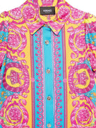 Abito per bambina Versace Kids multicolore con stampa medusa sul retro - Rubino Kids