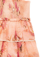 Abito per bambina ZIMMERMANN Kids Cascadian rosa con scollo quadrato - Rubino Kids