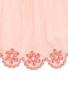 Abito per bambina ZIMMERMANN Kids pesca ricamato con orlo smerlato Cascadian Ric Rac - Rubino Kids