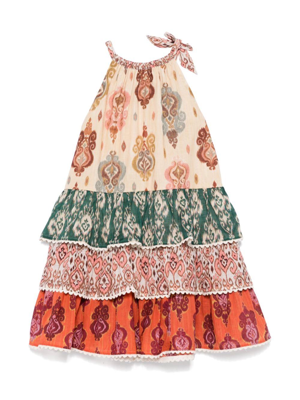 Abito per bambina ZIMMERMANN Kids Wylie multicolore con stampa grafica all - over - Rubino Kids