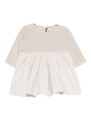 Abito per neonata Album Di Famiglia Kids beige con modello a pannelli