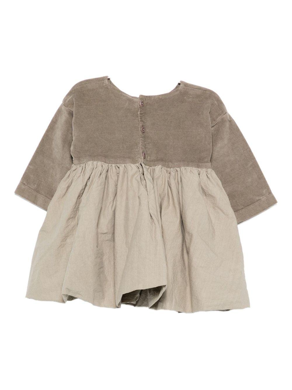 Abito per neonata Album Di Famiglia Kids beige con modello a pannelli - Rubino Kids