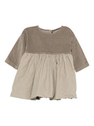 Abito per neonata Album Di Famiglia Kids beige con modello a pannelli - Rubino Kids