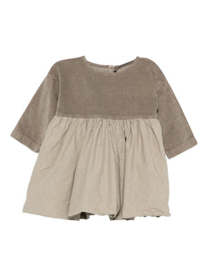 Abito per neonata Album Di Famiglia Kids beige con modello a pannelli