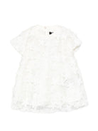 Abito per neonata Balmain Kids bianco a fiori - Rubino Kids
