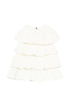 Abito per neonata Balmain Kids bianco con design a più strati - Rubino Kids