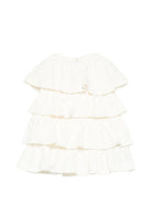 Abito per neonata Balmain Kids bianco con design a più strati - Rubino Kids