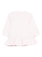 Abito per neonata Balmain Kids rosa con orlo arricciato - Rubino Kids