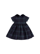 Abito per neonata Baroni blu con motivo tartan - Rubino Kids