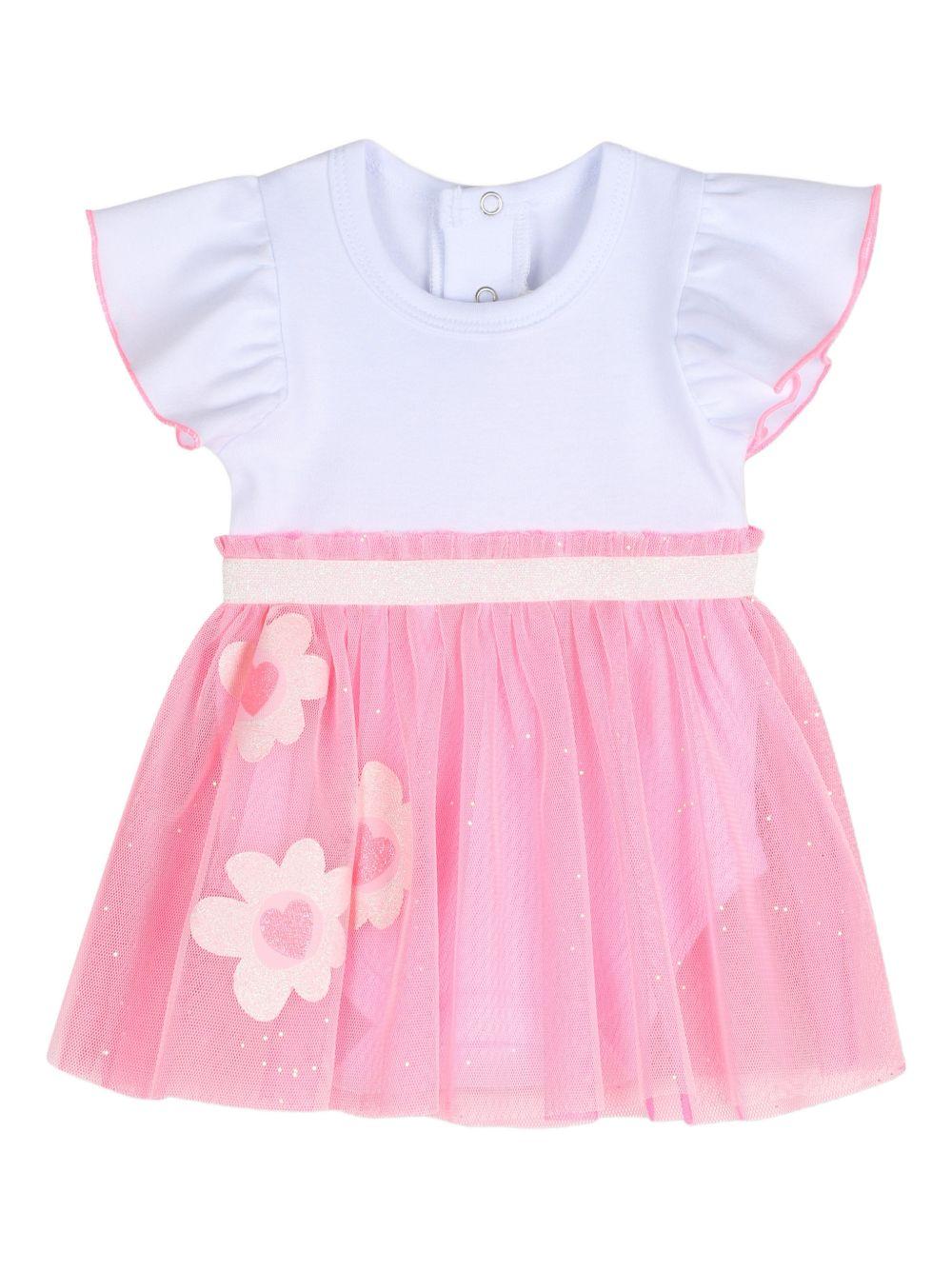 Abito per neonata Billieblush bianco con gonna in tulle - Rubino Kids