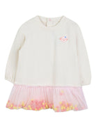Abito per neonata Billieblush bianco modello felpa con orlo in tulle - Rubino Kids