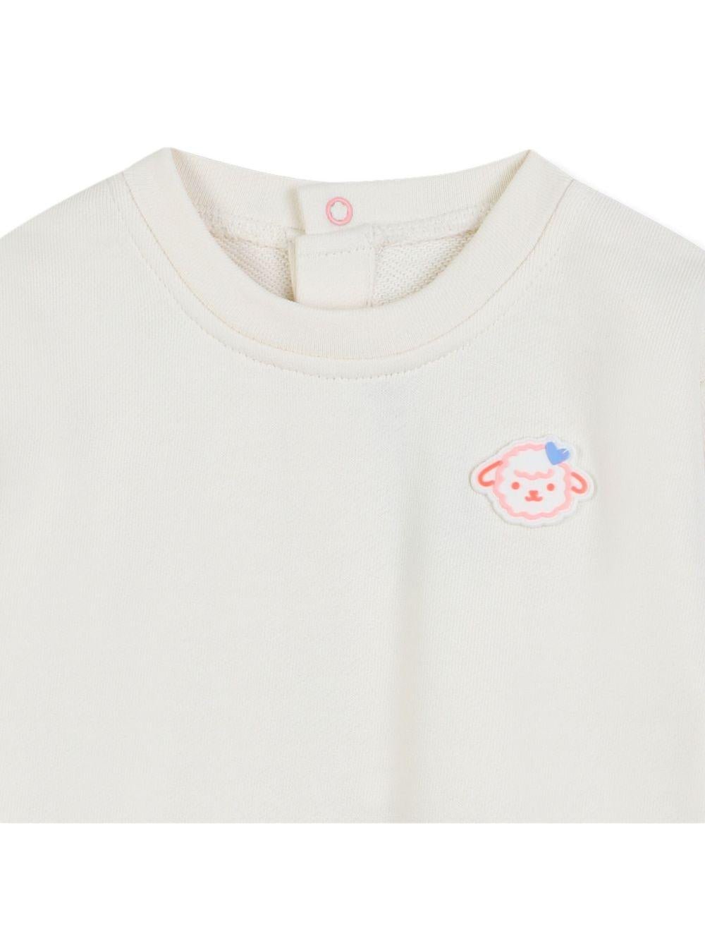 Abito per neonata Billieblush bianco modello felpa con orlo in tulle - Rubino Kids