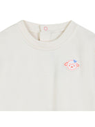 Abito per neonata Billieblush bianco modello felpa con orlo in tulle - Rubino Kids