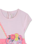 Abito per neonata Billieblush rosa con ricamo borsa a forma di leoncino - Rubino Kids