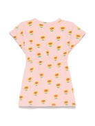 Abito per neonata Bobo Choses Sunflower rosa con stampa girasole - Rubino Kids