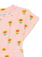 Abito per neonata Bobo Choses Sunflower rosa con stampa girasole - Rubino Kids