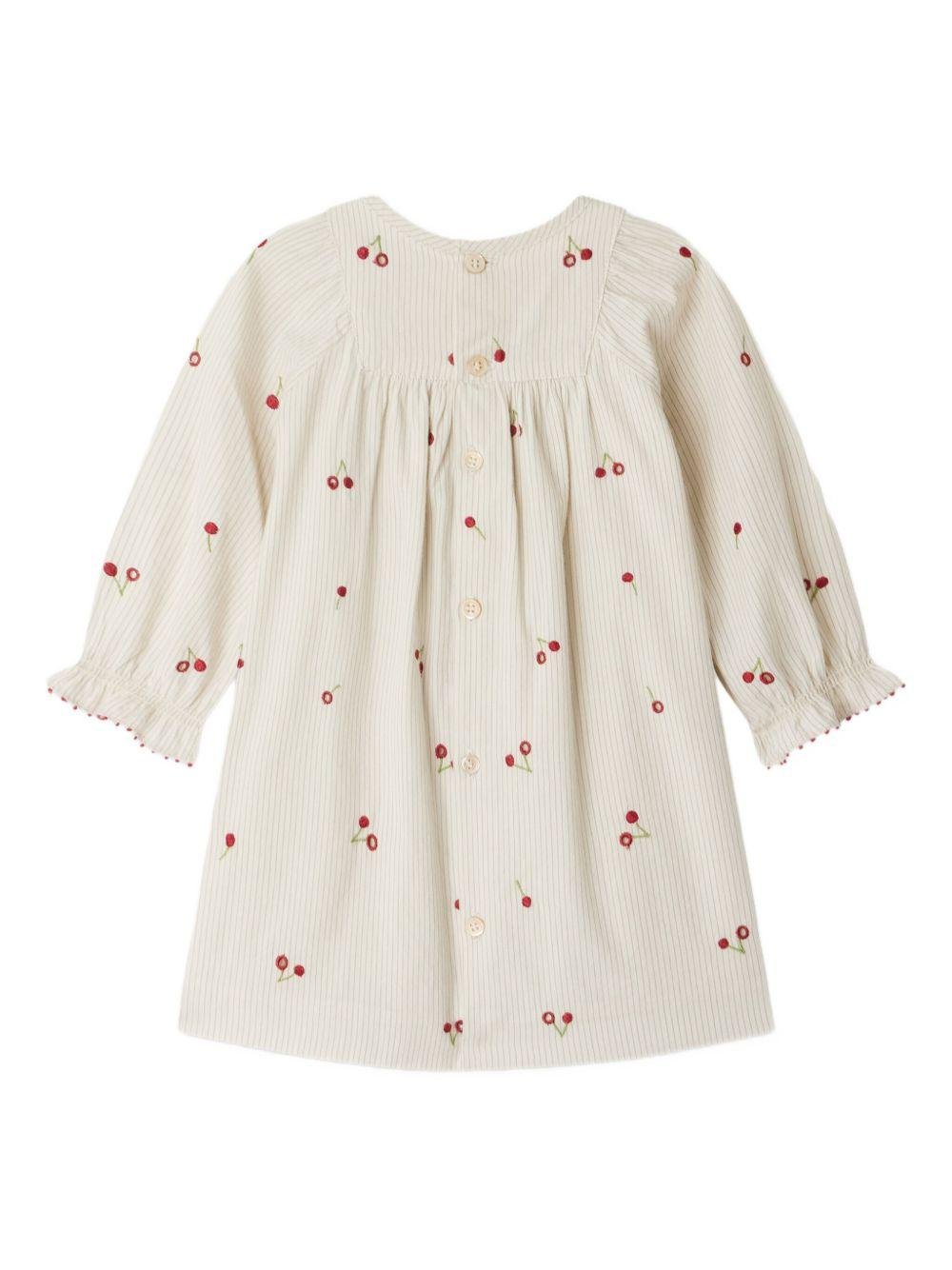 Abito per neonata Bonpoint beige con ruches - Rubino Kids