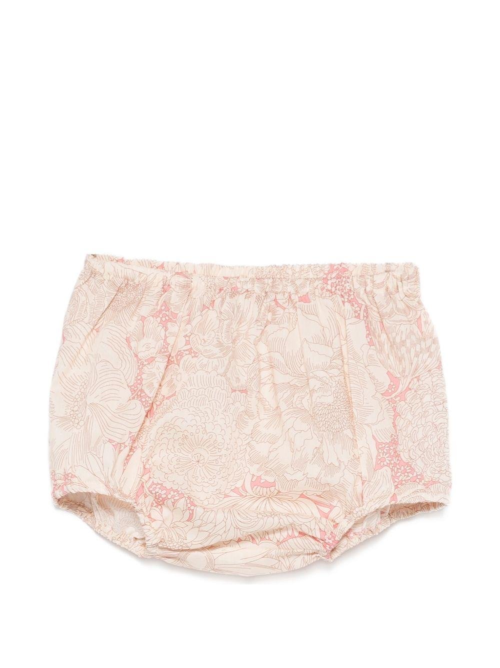 Abito per neonata Bonpoint beige con stampa a fiori all - over - Rubino Kids