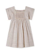 Abito per neonata Bonpoint Pais beige con motivo a quadri - Rubino Kids