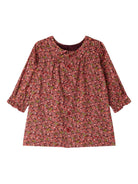 Abito per neonata Bonpoint rosso con stampa a fiori e ciliegie - Rubino Kids