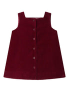 Abito per neonata Bonpoint rosso scuro con motivo a coste - Rubino Kids