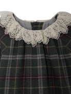 Abito per neonata Bonpoint verde con colletto in pizzo - Rubino Kids