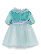 Abito per neonata Colorichiari azzurro a fiori con dettagli glitter - Rubino Kids