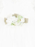 Abito per neonata Colorichiari bianco con applicazione a fiori - Rubino Kids