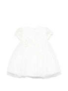 Abito per neonata Colorichiari bianco con applicazione a fiori - Rubino Kids