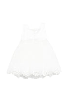 Abito per neonata Colorichiari bianco con applicazione fiori - Rubino Kids