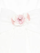 Abito per neonata Colorichiari bianco con applicazione fiori - Rubino Kids