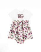 Abito per neonata Dolce & Gabbana Kids multicolore con stampa a fiori - Rubino Kids