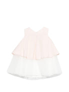 Abito per neonata Elisabetta Franchi La Mia Bambina bianco con applicazione fiocco - Rubino Kids