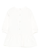 Abito per neonata Elisabetta Franchi La Mia Bambina bianco con logo ricamato - Rubino Kids