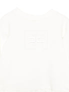 Abito per neonata Elisabetta Franchi La Mia Bambina bianco con logo ricamato - Rubino Kids