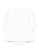 Abito per neonata Elisabetta Franchi La Mia Bambina bianco con maniche a palloncino - Rubino Kids