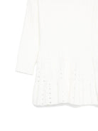 Abito per neonata Elisabetta Franchi La Mia Bambina bianco con orlo peplo - Rubino Kids