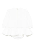 Abito per neonata Elisabetta Franchi La Mia Bambina bianco con ruches - Rubino Kids