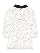 Abito per neonata Elisabetta Franchi La Mia Bambina bianco con stampa geometrica - Rubino Kids