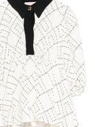 Abito per neonata Elisabetta Franchi La Mia Bambina bianco con stampa geometrica - Rubino Kids