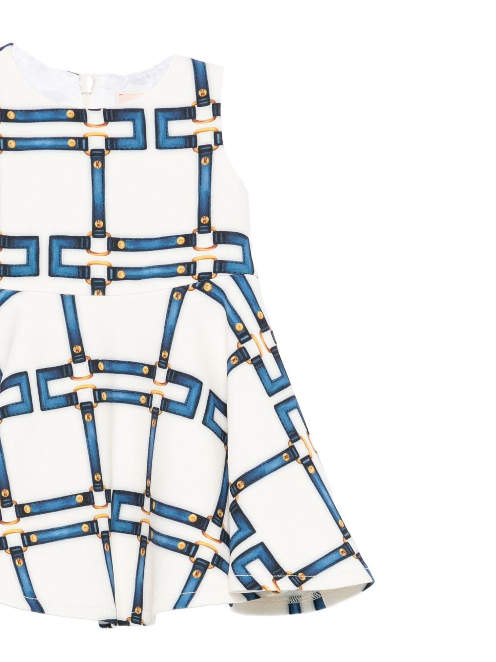 Abito per neonata Elisabetta Franchi La Mia Bambina multicolore con stampa geometrica - Rubino Kids