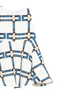 Abito per neonata Elisabetta Franchi La Mia Bambina multicolore con stampa geometrica - Rubino Kids