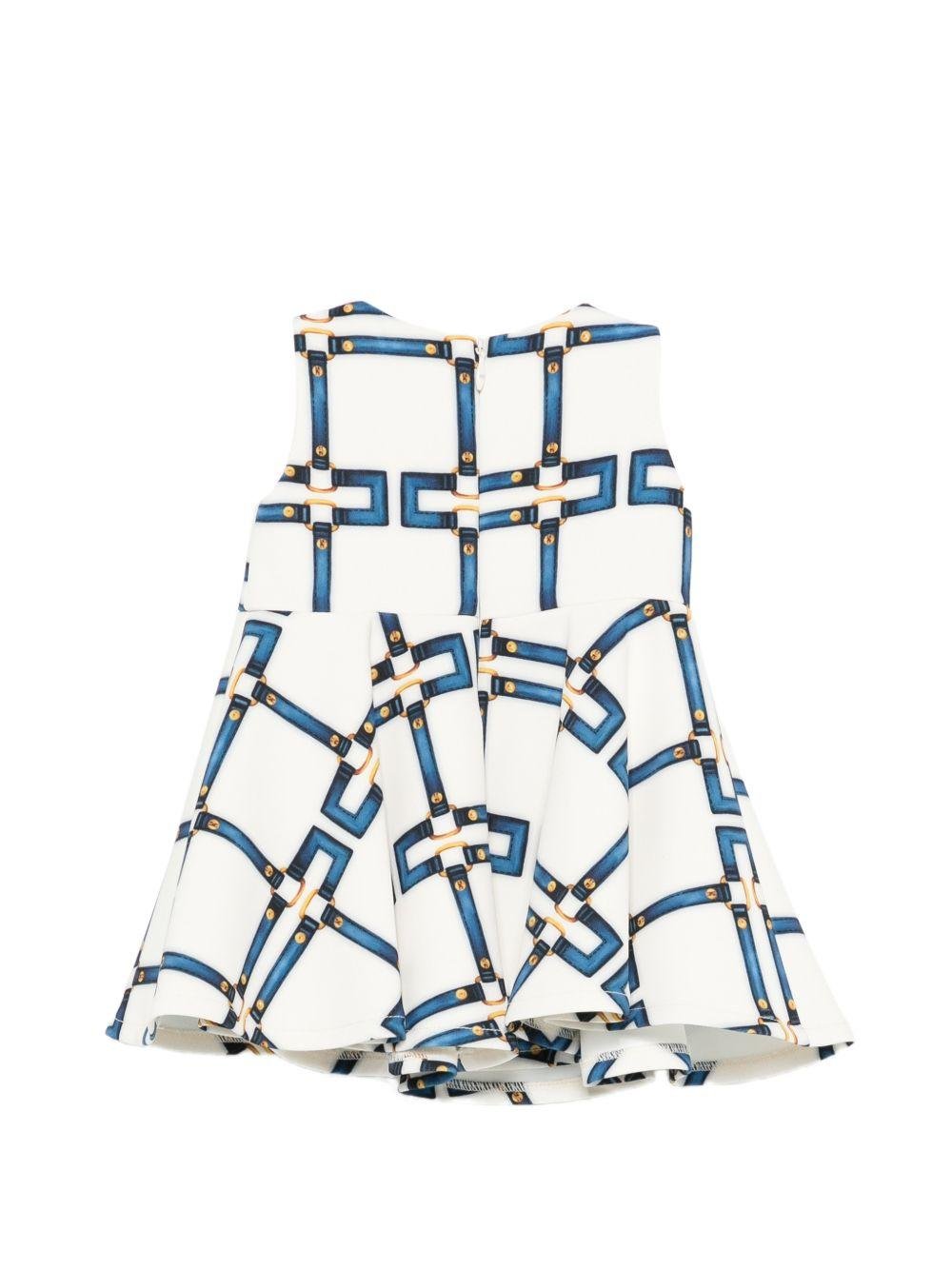 Abito per neonata Elisabetta Franchi La Mia Bambina multicolore con stampa geometrica - Rubino Kids