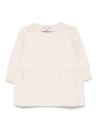 Abito per neonata Emporio Armani Kids beige con logo all - over - Rubino Kids