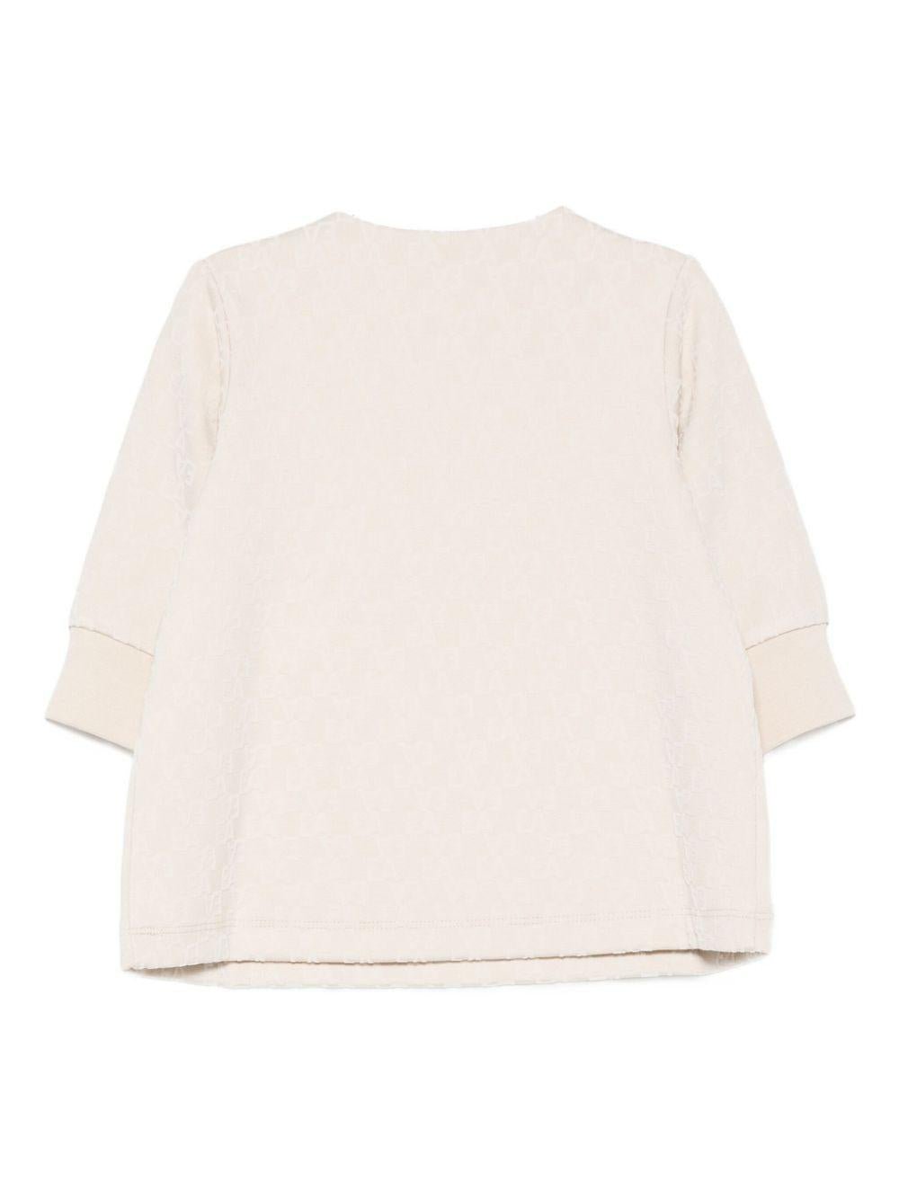 Abito per neonata Emporio Armani Kids beige con logo all - over - Rubino Kids
