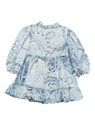 Abito per neonata Etro Kids azzurro con motivo paisley - Rubino Kids
