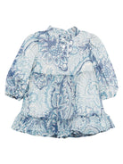 Abito per neonata Etro Kids azzurro con motivo paisley - Rubino Kids